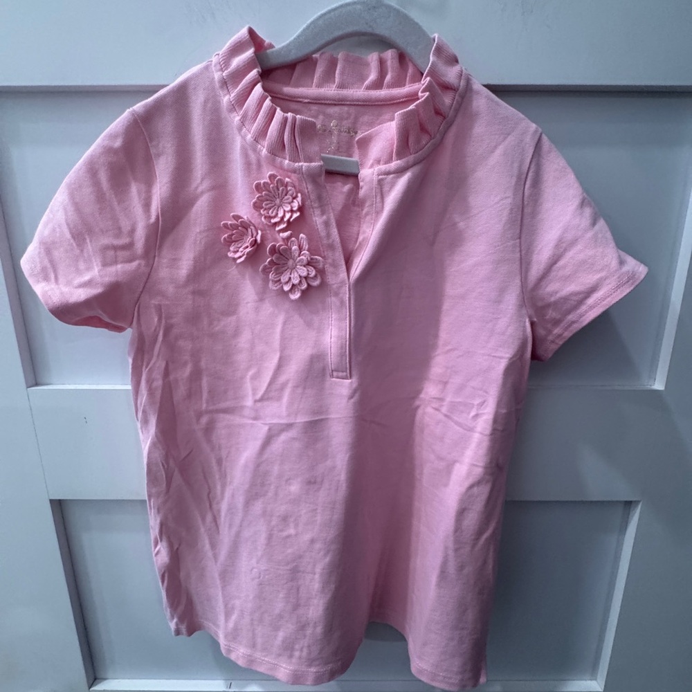 Lilly Pulitzer Pink Floral Kids Tee size xl